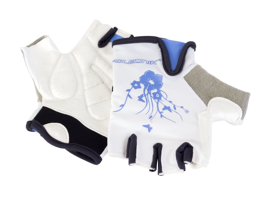 Kolesarske rokavice Mystique belo modre XS