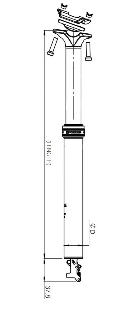 Potopna sedežna opora Manic 34.9/125mm OEM