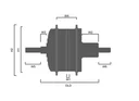 Zadnji motor z obročem disk/vbrake 28" KASETA 
TSD100R 36V 250W