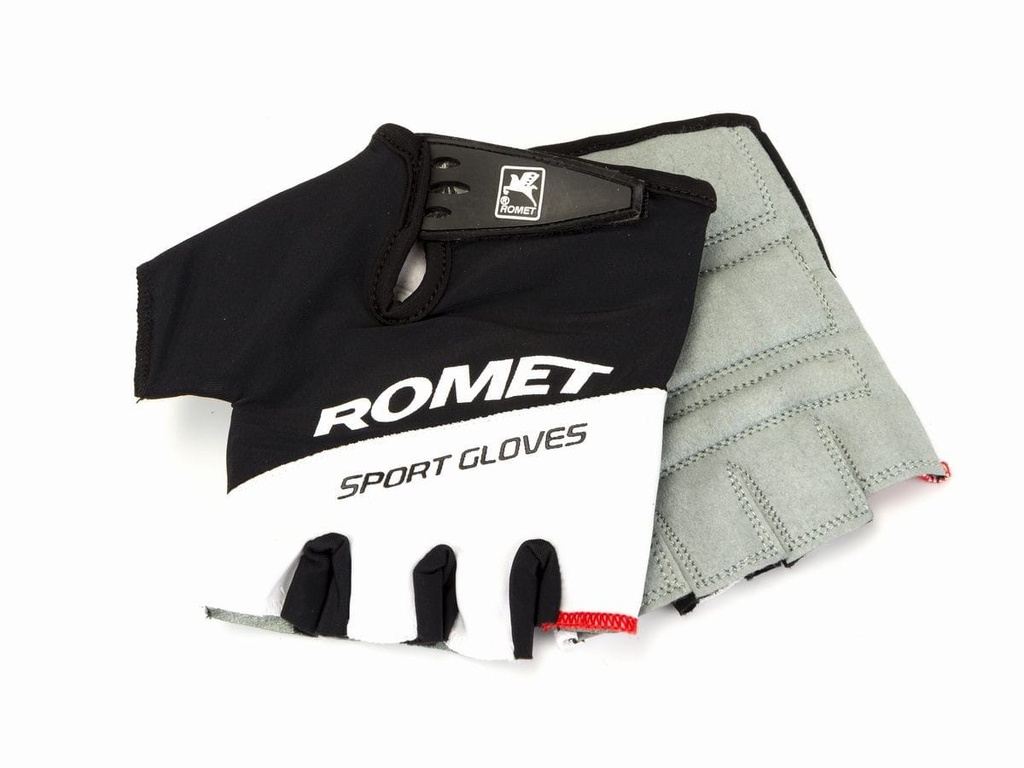 Kolesarske rokavice črno bele ROMET XL