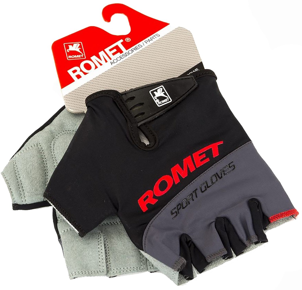 Kolesarske rokavice črno sive ROMET XL