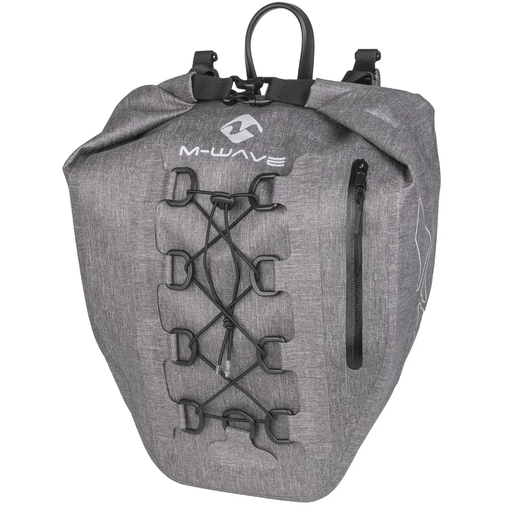Bike bag M-WAVE Suburban Carry pannier bag, grey