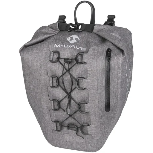 Bike bag M-WAVE Suburban Carry pannier bag, grey
