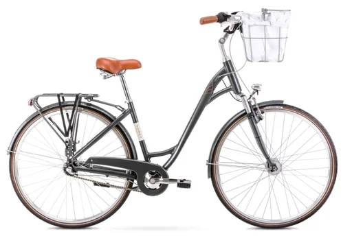 Mestno kolo ROMET Art Deco Classic, z košaro (Gray, M)