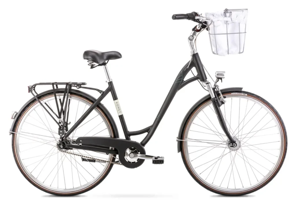City bike ROMET ART DECO LUX, with a basket