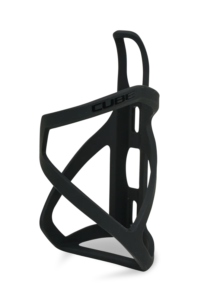 Bottle Cage CUBE HPP SIDECAGE LEFT MATT BLACK'N'GLOSSY BLACK