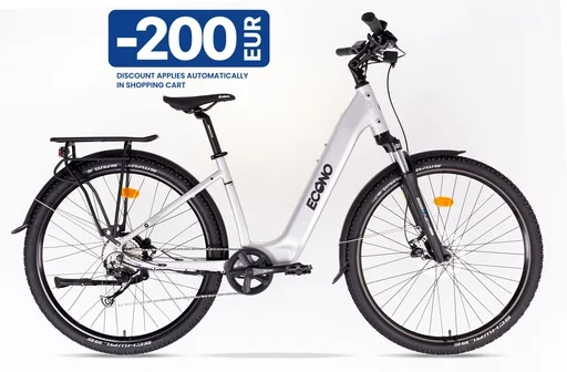 Electric bike ECONO Apes SUV EER4 Aluminium grey 2025 (S/M, 520Wh (15Ah))