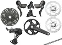 Shimano (Group)11s, Cues U6030, 2x prestavno zavorna ročka, 2x zavorna čeljust, 2x zavorni disk RT54-160, gonilka, BB-RS501, zadnji menjalnik RD-U6000 , verižnik LG400 11s, veriga LG500