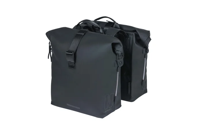 Torba za kolo Basil SoHo - bicycle double bag Nordlicht - 41l, črna