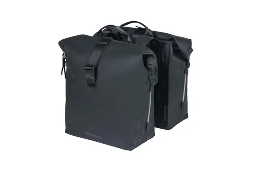 Torba za kolo Basil SoHo - bicycle double bag Nordlicht - 41l, črna