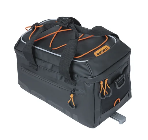 Torba za kolo Basil Miles Tarpaulin - trunkbag MIK - 7 liter, black/orange