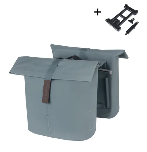 Torba za kolo Basil City - double pannier bag MIK - 28-32 litres – graphite blue