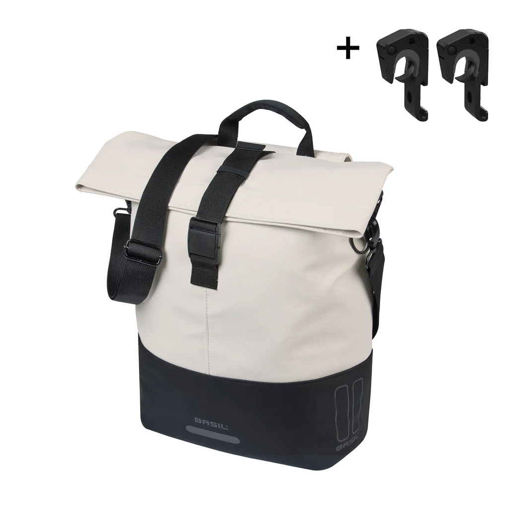 Torba za kolo Basil Cove - shopper MIK Hooks - 14–16L - off-white/black