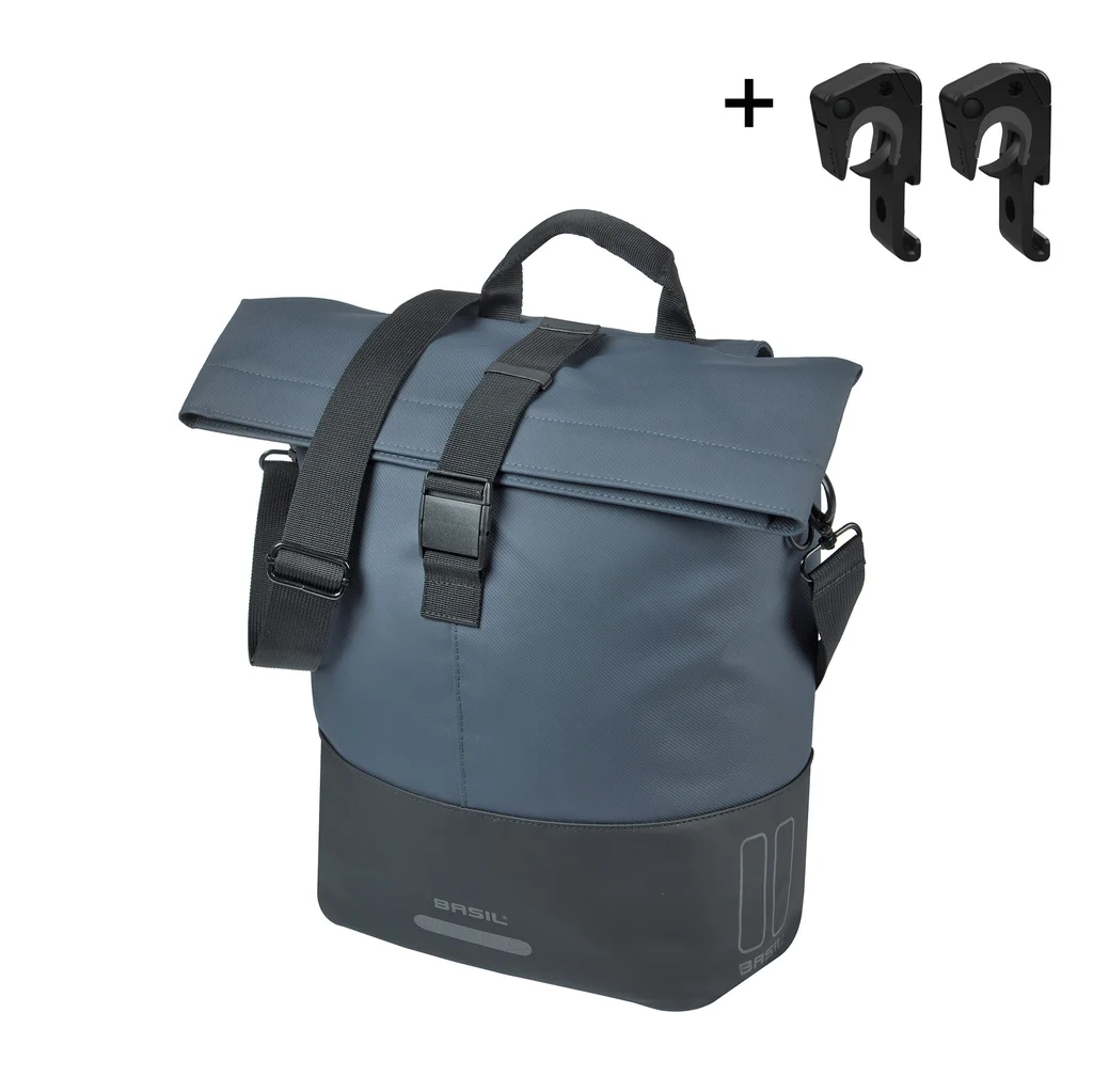 Bike bag Basil Cove - shopper MIK Hooks - 14–16L - navy/black