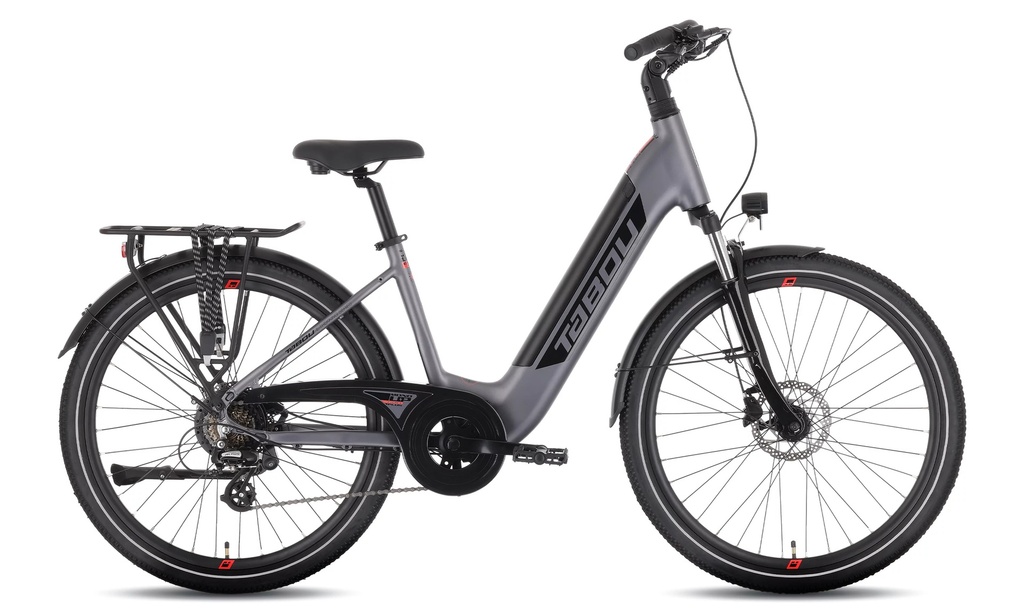 Električno kolo TABOU 26 MONO UP ECO PLUS JR, 630Wh, grey/black 2026