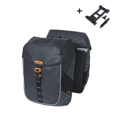 Torba za kolo Miles Tarpaulin - double bag MIK - 34 liter - black/orange
