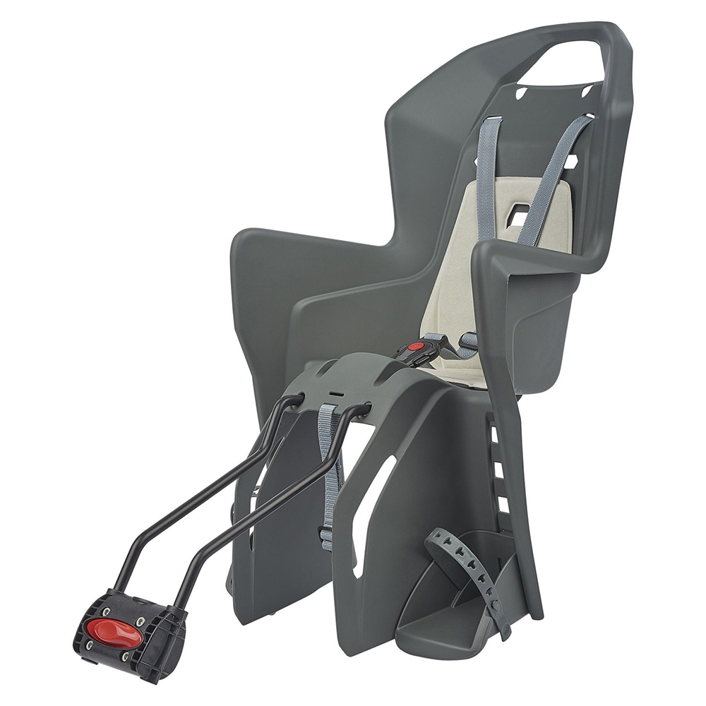 Koolah child bicycle seat, frame-mounted, (29"), GREY/CREAM – Polisport