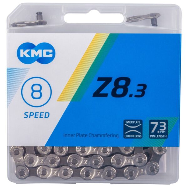 Veriga 8s, 116L, KMC Z8.3 sivo/črna