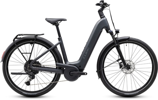 Električno kolo CUBE Touring Hybrid ONE 600 grey´n´coolgrey Easy Entry 2027 (46 cm)