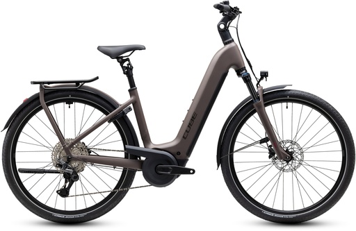 Električno kolo CUBE Kathmandu Hybrid ONE 800 cedar'n'chrome Easy Entry 2027 (46 cm)