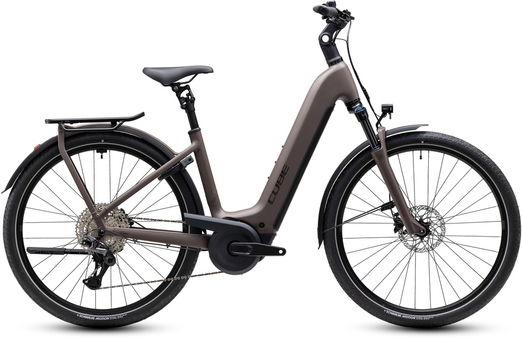 Električno kolo CUBE Kathmandu Hybrid ONE 800 cedar'n'chrome Easy Entry 2027