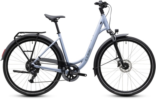 Treking bike CUBE Touring ONE silver-blue and reflective Easy Entry 2027 (46 cm)