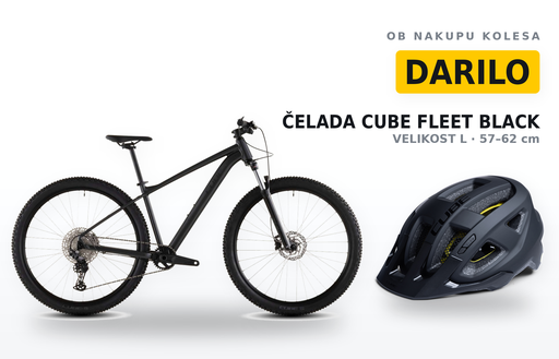 Mountain bike CUBE Aim SLX slateblack´n´black 2026 + Helmet Cube Fleet Black, L - 57-62 (XS)