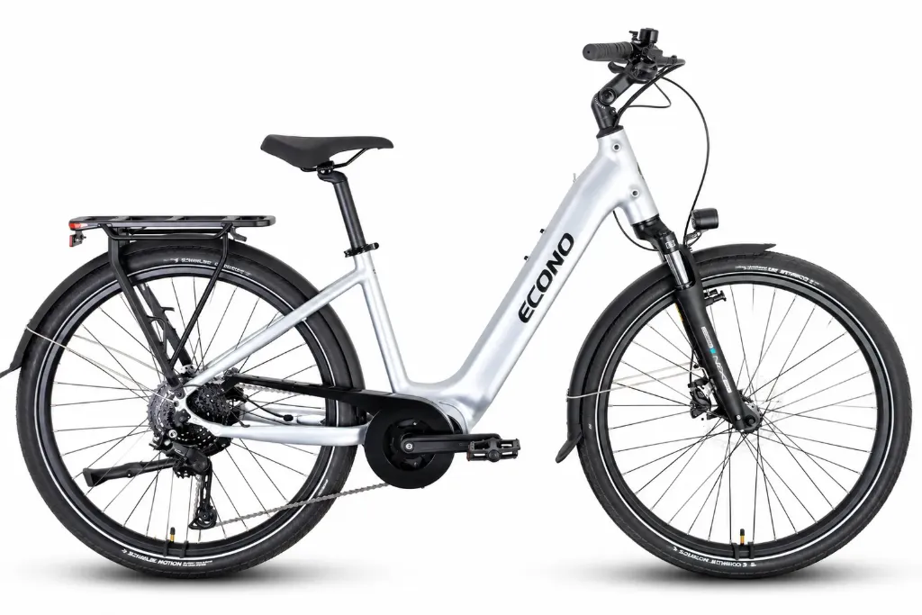 SAMPLE E-bike ECONO Mare 26 CITY Matt aluminium grey 2027 Velikost: UNI Baterija: 800Wh