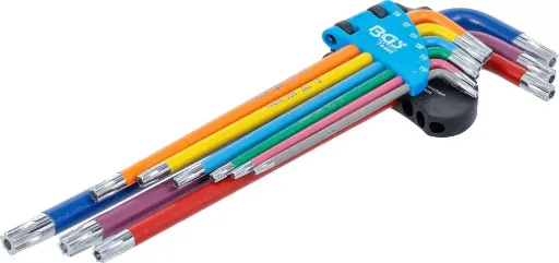 BGS technic Hex Key Set extra long for Torx with hole 9-piece Set
