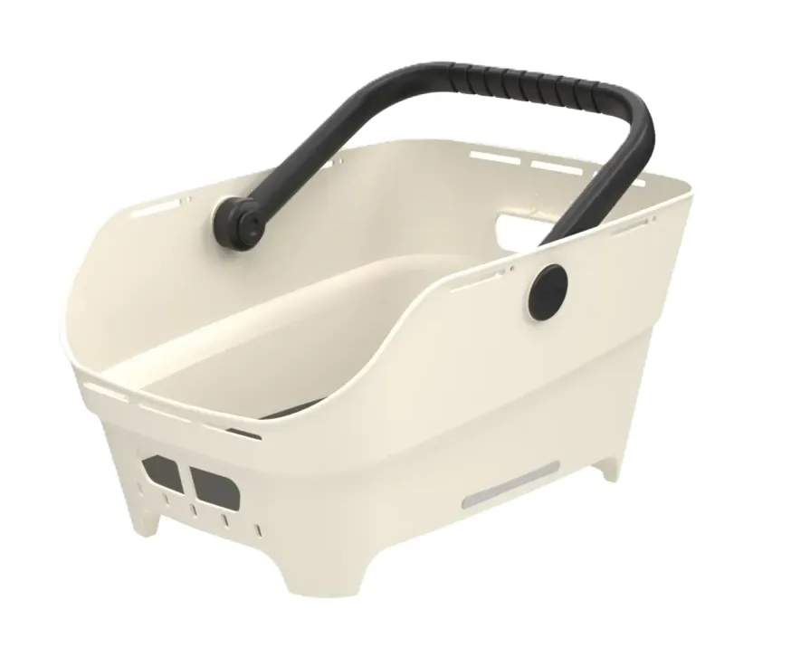 Basil Cento Neo MIK - rear bicycle basket - off-white
