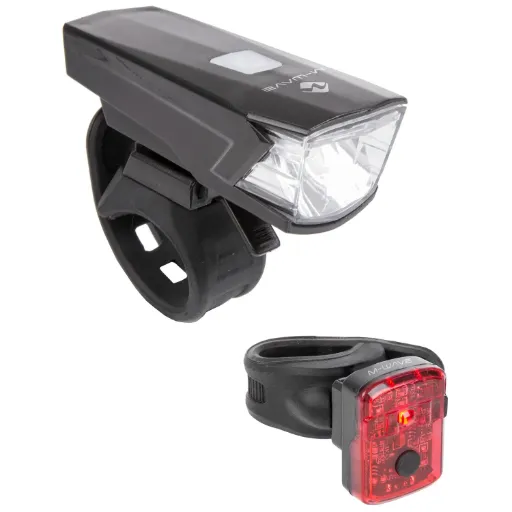 Light set M-WAVE Atlas K 15 USB Rechargeable battery