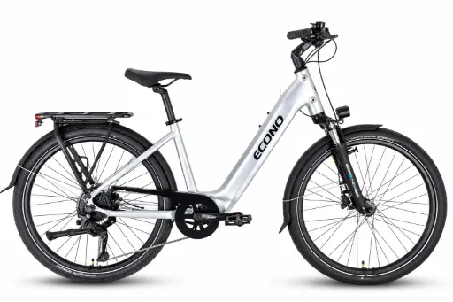 Electric bike ECONO Apes CITY 26 EER4 Matt aluminium grey 2027  (600Wh (16.5Ah))