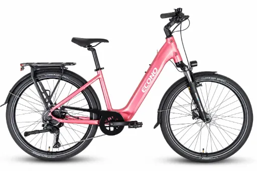 Električno kolo ECONO Apes CITY 28 EER4 Matt metallic coral 2027 (600Wh (16.5Ah))