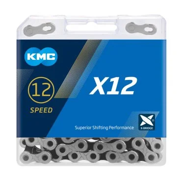 Chain 12s, 126L, KMC X12 Gray/Black