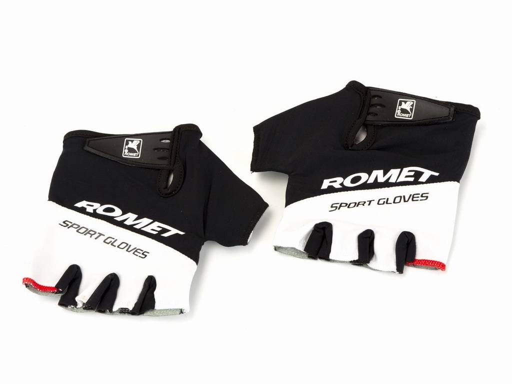 Kolesarske rokavice črno bele ROMET L