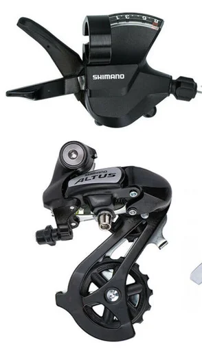 SET Shimano Altus M310 8s (derailer/shifter) zd. menjalnik/prestavna r.