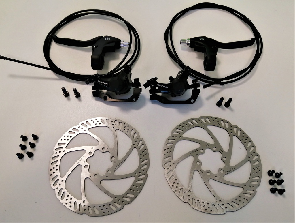 Set of mechanical disc brakes Tektro M280 with Disks