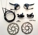 Tektro M280 mechanical disc brake set with discs, 2 brake caliper, 2 brake levers