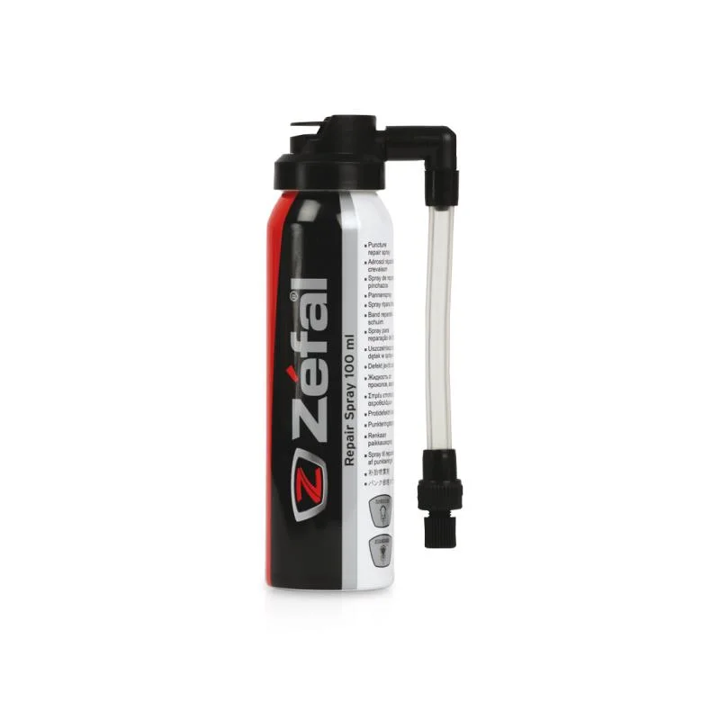 Zefal inner tube/tubeless repair spray with mounting strap