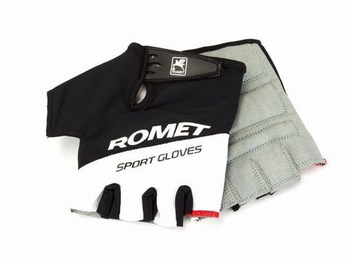 Cycling gloves black and white ROMET M