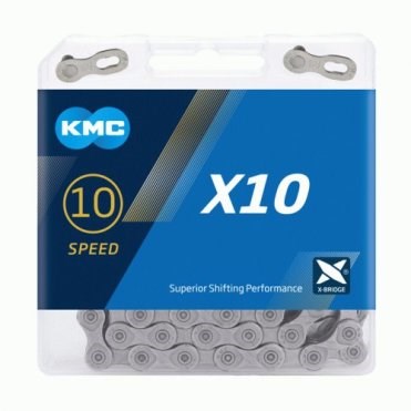 Veriga KMC X10 10 prestav silver/black 114L