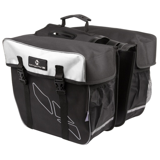 M-WAVE Amsterdam Double pannier bike bag Black/white